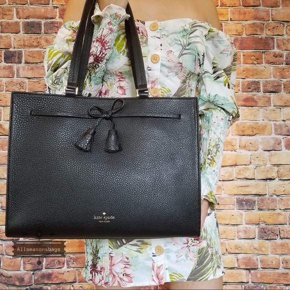 Kate spade Hayes large tote black leather bag - Picture 6 of 8